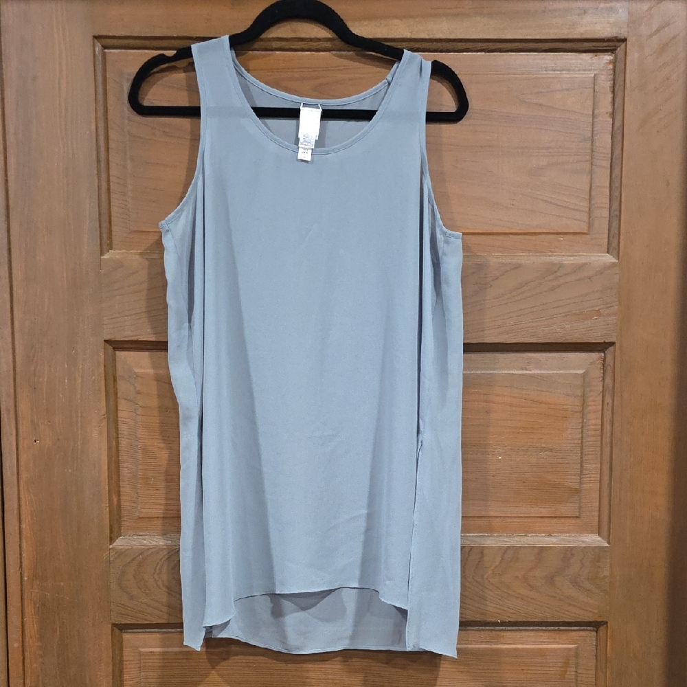 Elegant Blue Sleeveless Tank Top